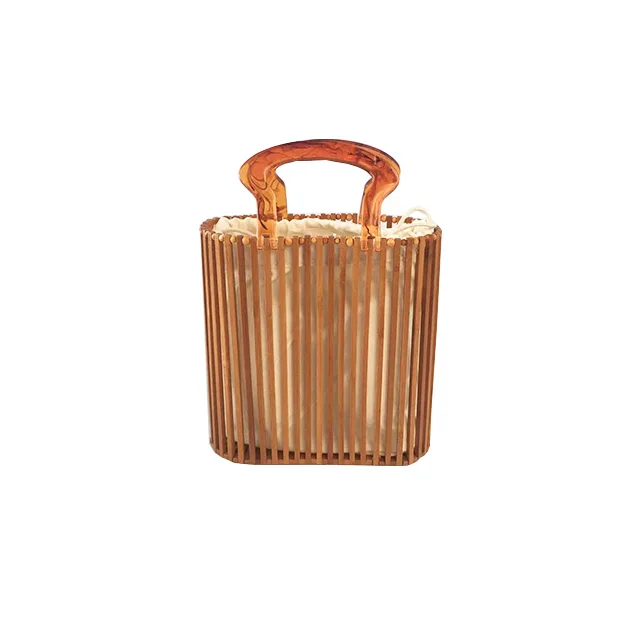 

Bamboo Handbag Handmade Tote Plastic Purse and Handbags for Women