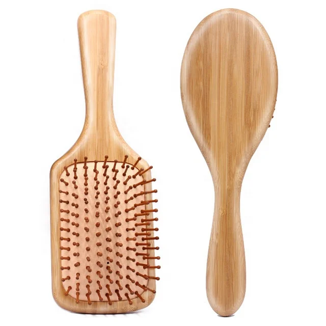 

OEM Anti Static Detangling Massage Hair Brush Bamboo Bulk Hair Brushes, Customized