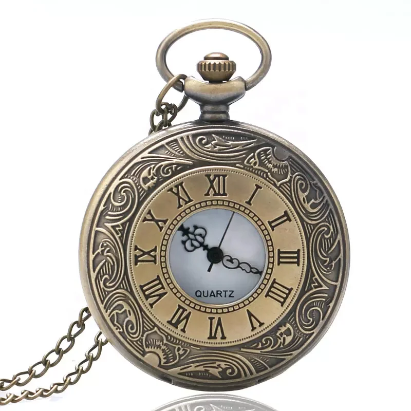 

Classic Large Fashion Pocket Watch Court Style Pocket Watch men women necklace orologio da tasca, Bronze