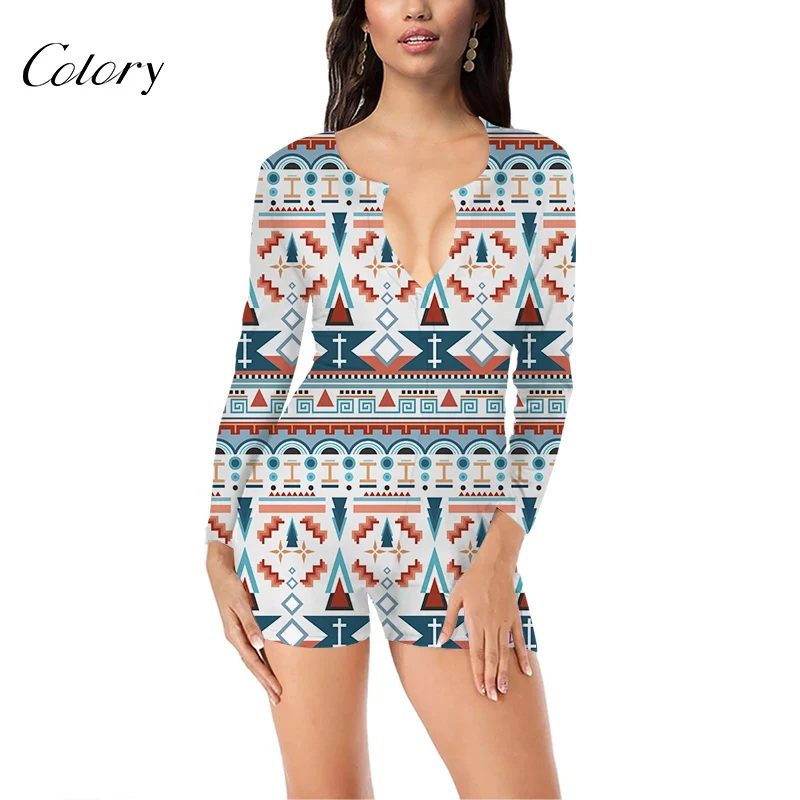 

Colory Women Pajama Set Fall Romper Jumpsuite Plus Size, Picture shows