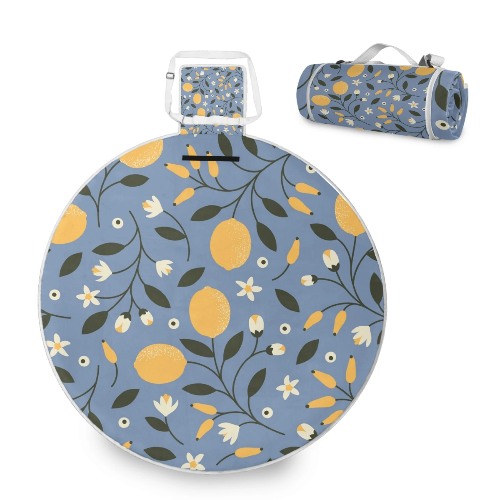 

Customized Printing Waterproof Foldable Outdoor Round Beach Camping Mat Picnic Blanket
