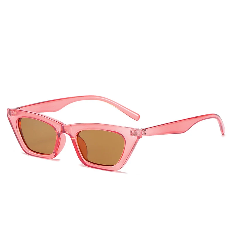

2021 Occident New Design Small Frame Women And Men Cheap Plastic Vintage Cat Eyes Sunglasses, 7 colors