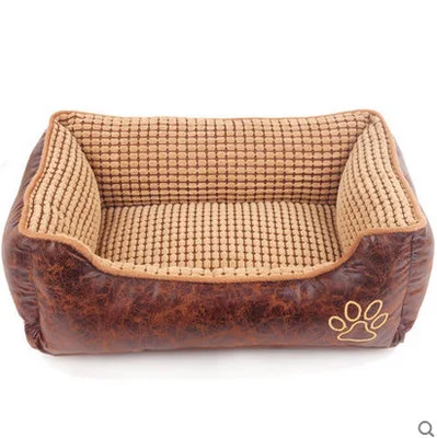 

Pet Star luxury leather recyclable Hot selling portable good price soft pet sofa raised high dog bed