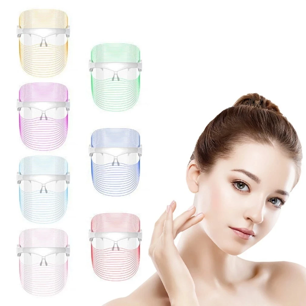 

LED Light Therapy Facial Mask USB 7 Colors Skin Care Instrument Face Mask Rejuvenation Wrinkle Acne Removal Beauty Device