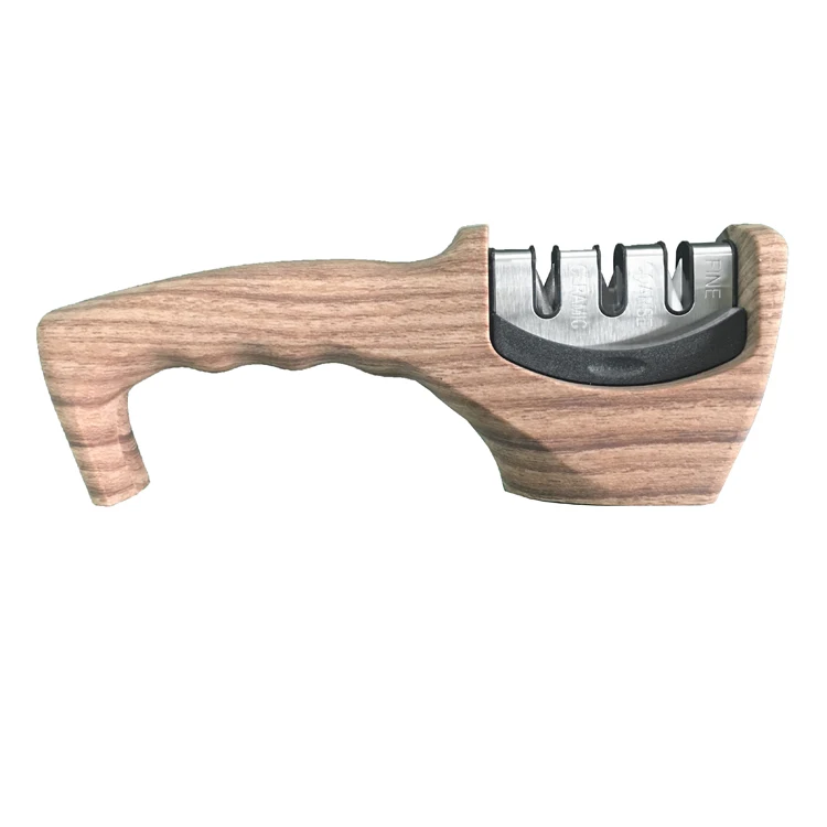 

Professional Wooden Grained Knife Sharpener Wood Painted Knife Sharpener