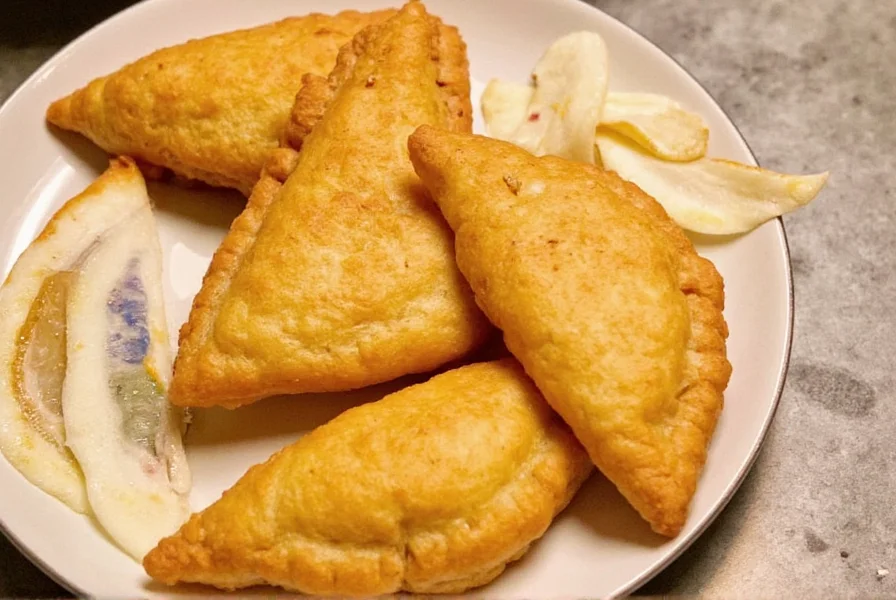 Comparative image showing sweet and savory sopapillas side by side