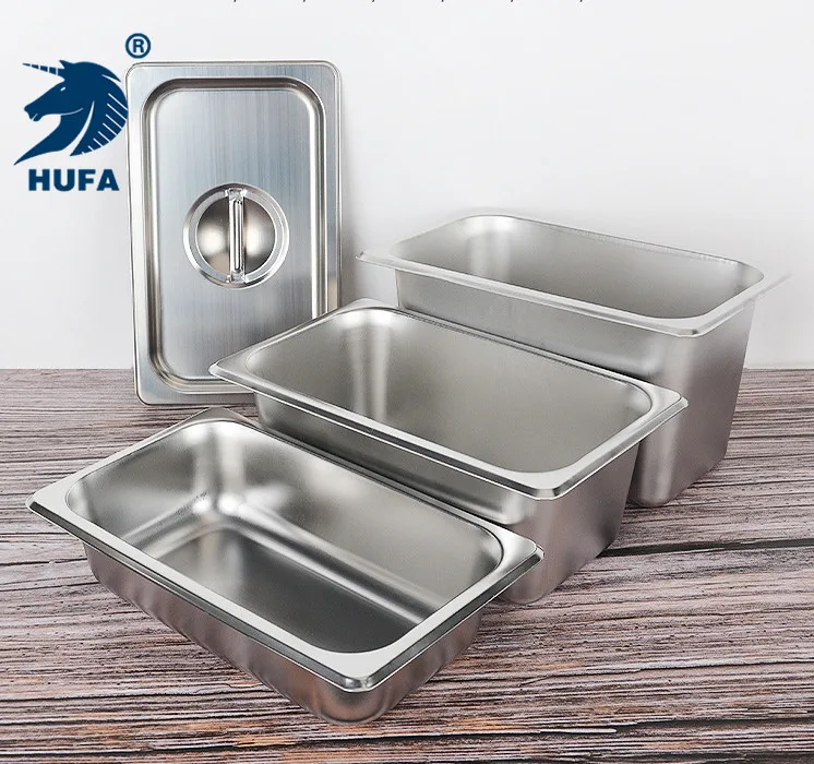 1/2 15cm Depth Kitchen Restaurant Food Containers Metal Gastronorm GN Pan American Style Food Pan