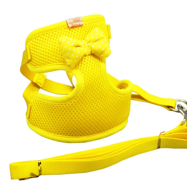 

New dog breast strap Teddy dog vest set cotton dog breast strap, Red/blue/yellow/violet