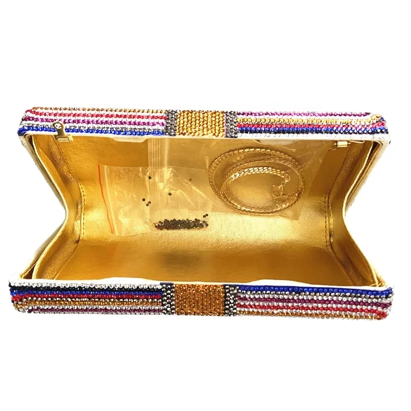 
Chi belle Luxury Brand Rhinestone Dollar Money Purse Crystal USD Bill Clutch Women Diamond Evening Bags Ladies 