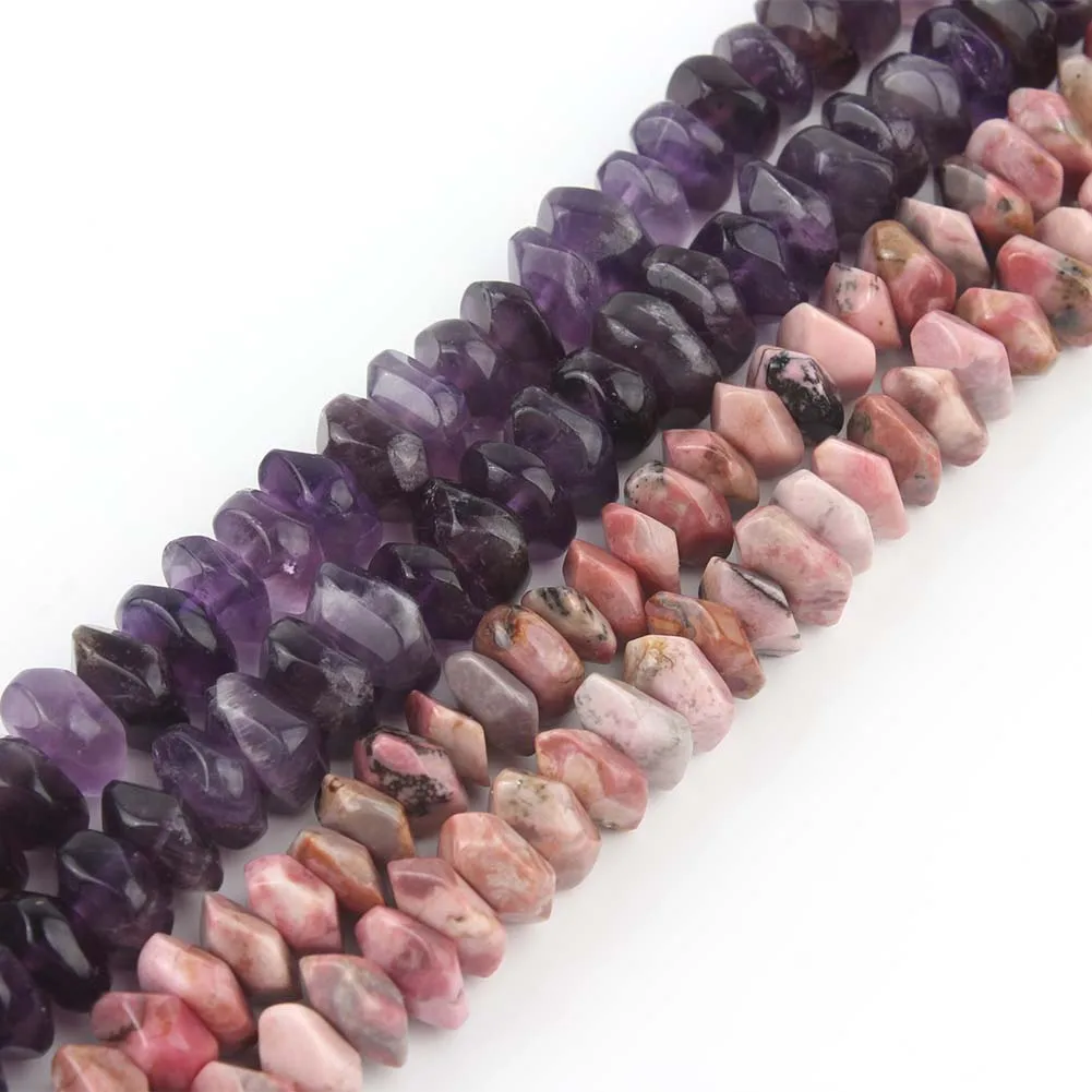 

New Sale 6-11mm Natural Irregular Pink Rhodonite/Amethysts Stone Loose Beads for Jewelry Making