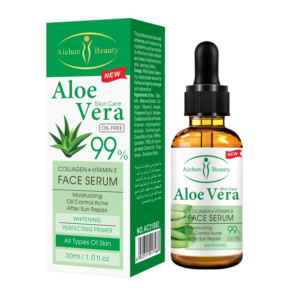 

Aichun beauty Organic Pure Aloe Vera acne serum Whitening Face Skin Care serum