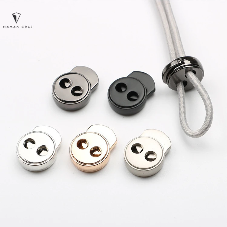 
Zinc Alloy Custom Cord Ending Stainless steel Metal Stopper for apparel smooth surface 