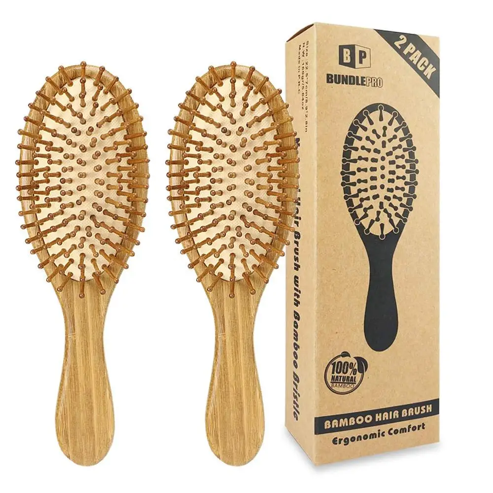 

Customized Logo OEM Brand Massage Paddle Brush Hair Straightening Brush Cushion Wooden Hair Brush, Customized color