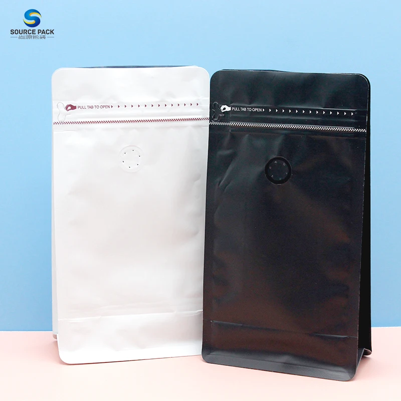 

Factory Wholesale 250g 1kg Custom Printed Flat Bottom Aluminum Foil Coffee Bag With Valve And Zipper