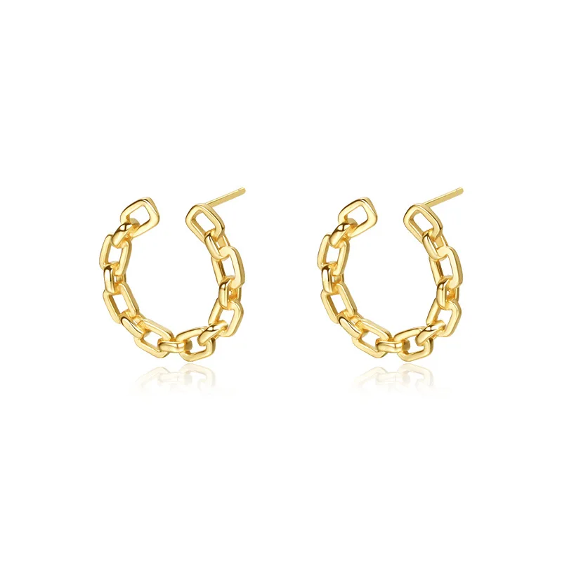 

VIANRLA 925 Sterling Silver Jewelry Minimalist Earrings 18k Gold Earrings For Women Free Laser Logo Wholesale