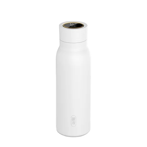 

2021 Pengwing Newest Design Insulated Vacuum Double Wall Flask High Quality Temperature Display Smart Water Bottle, Pink white black