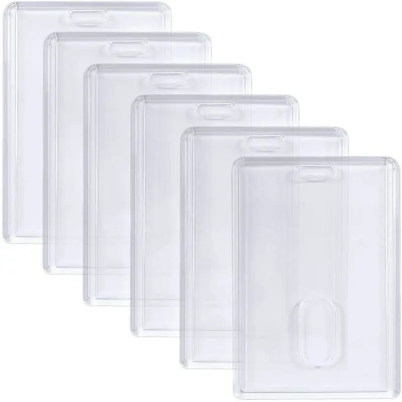 

hard plastic acrylic id card holder with retractable badge