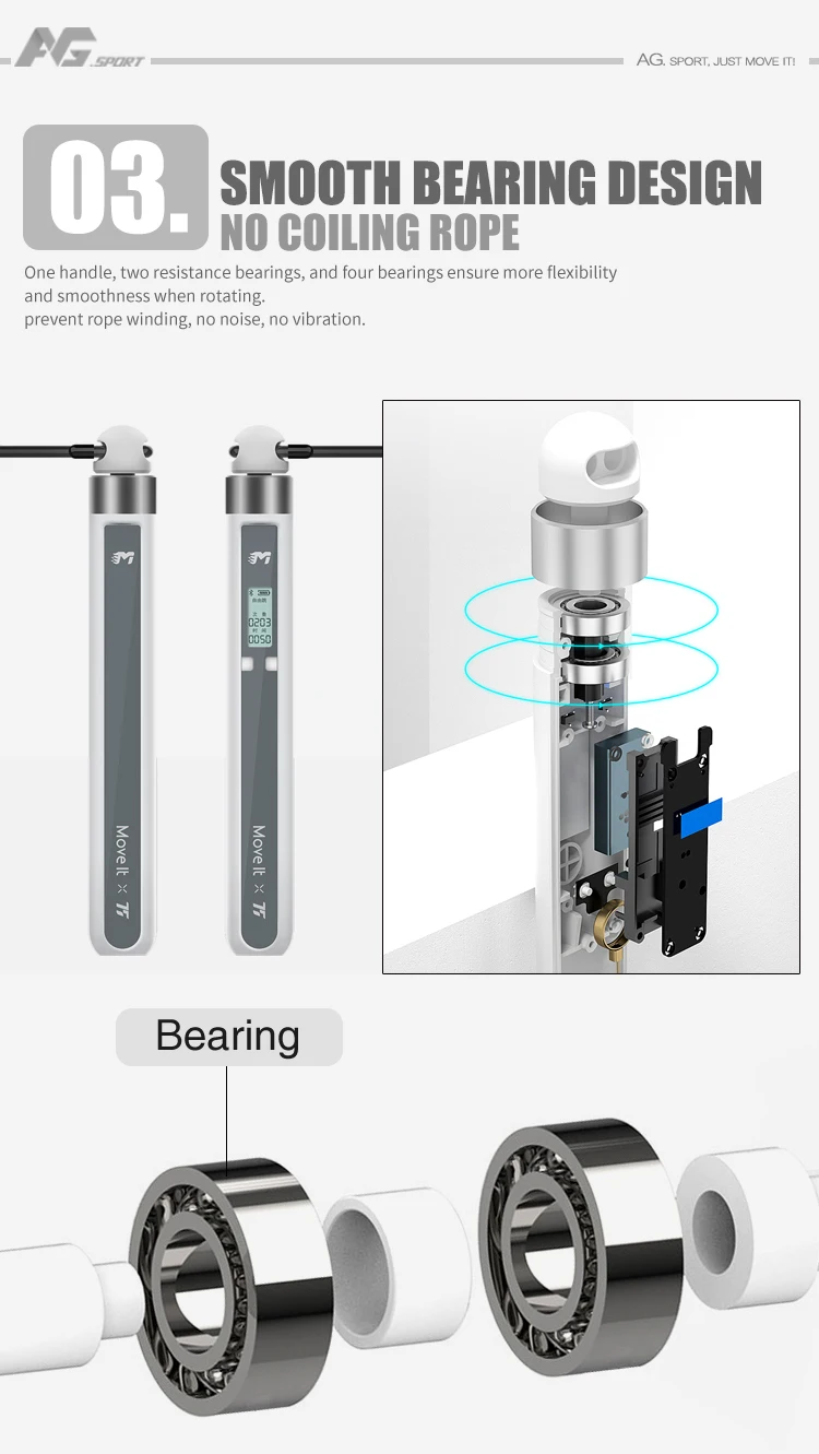 Wireless APP Battle Aluminum Skipping Jumping Fitness Kids Cordless Speed Smart Aluminium Jump Rope