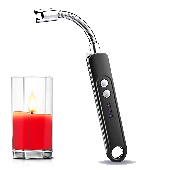 Outdoor Flexible Long Tube Lighter Electric Arc usb Lighter BBQ with Flashlight For Kitchen BBQ