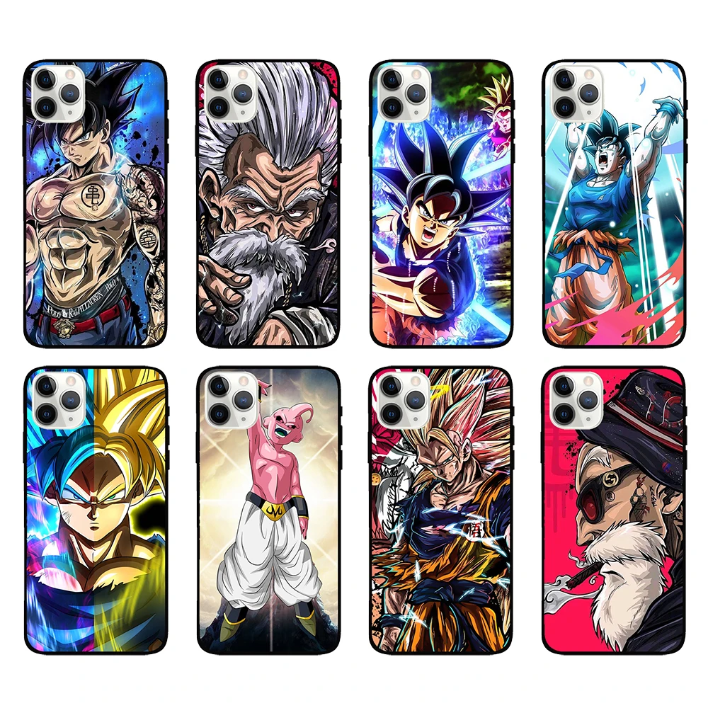 

Cute Cartoon Dragon Ball Son Goku Case for Iphone X/XS XR XSMAX 11 12 13 Mini Pro MAX Wholesale iPhone Silicone 7/8 Plus Cover