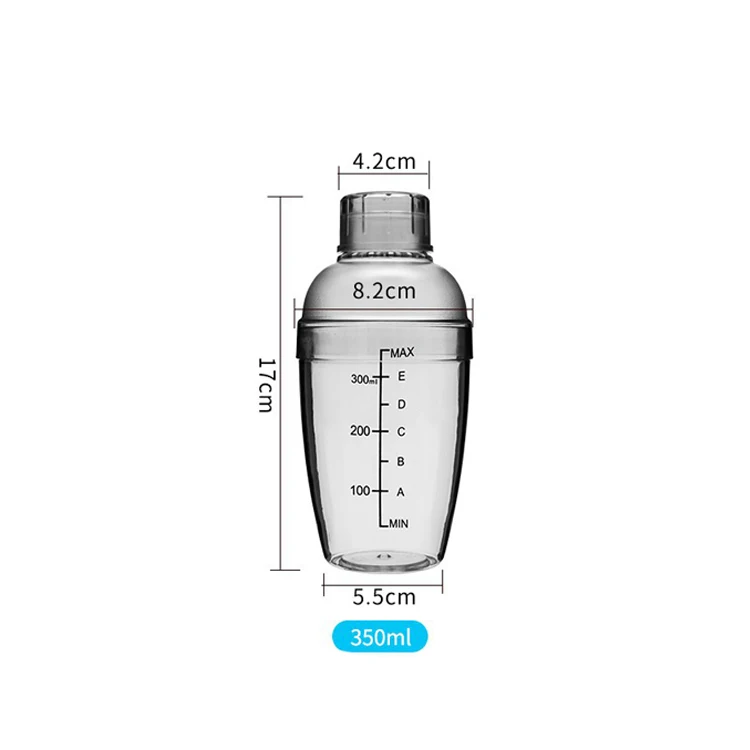 

350ml Cocktail Shaker plastic Whiskeymaker Cocktail Grams Cup Bar Tools