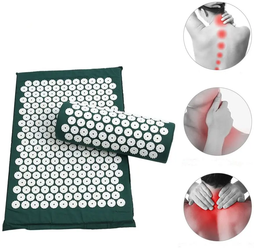 

Wellness Therapy Acupressure Mat & Pillow Set massage mat Relieve Back And Neck Pain Muscles Insomnia