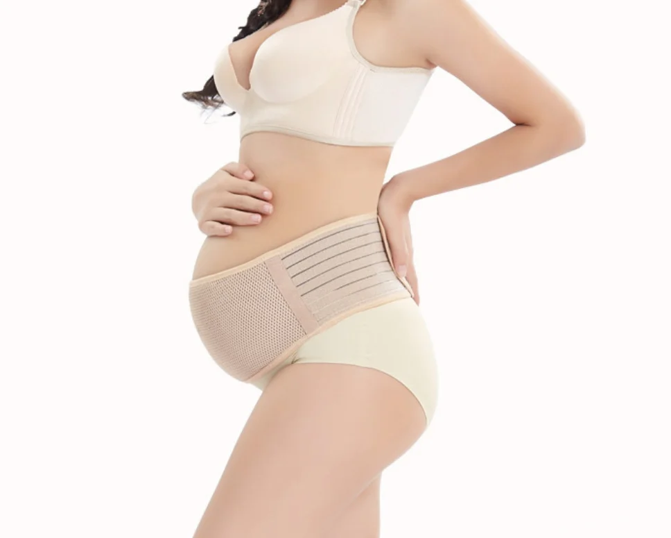 

Factory Elastic Healthcare Motherhood Pregnancy Back Support Maternity Belt, Black, beige, light purple