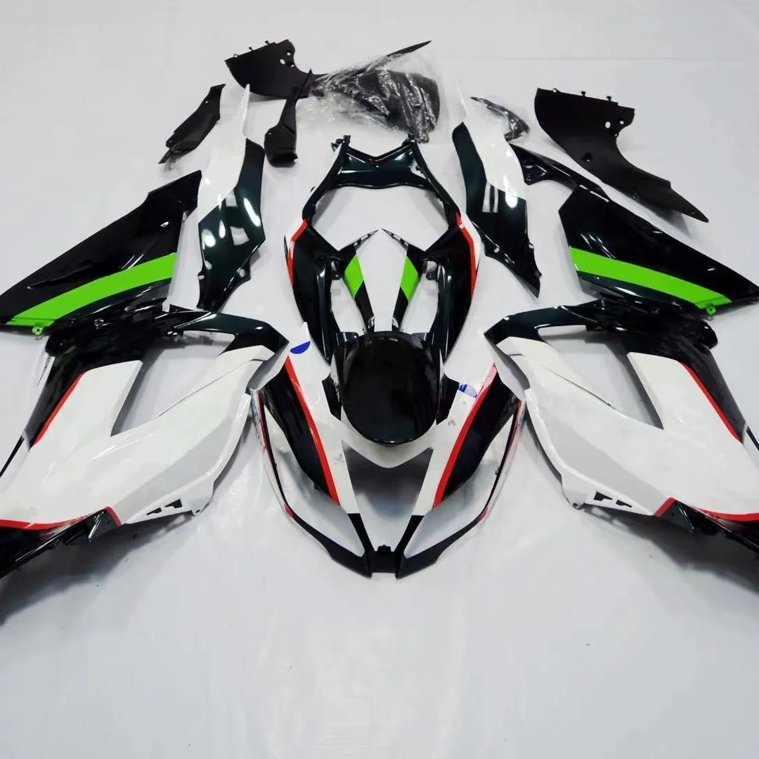 

2021 WHSC ABS Plastic Fairing Kit For KAWASAKI 6R 2013 black white green, Pictures shown