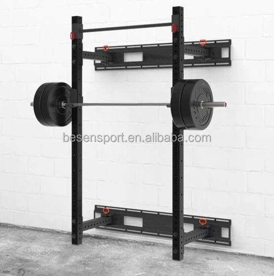 

Gym Equipment Squat Rack Wall Mounted Folded Squat Rack, Choosable