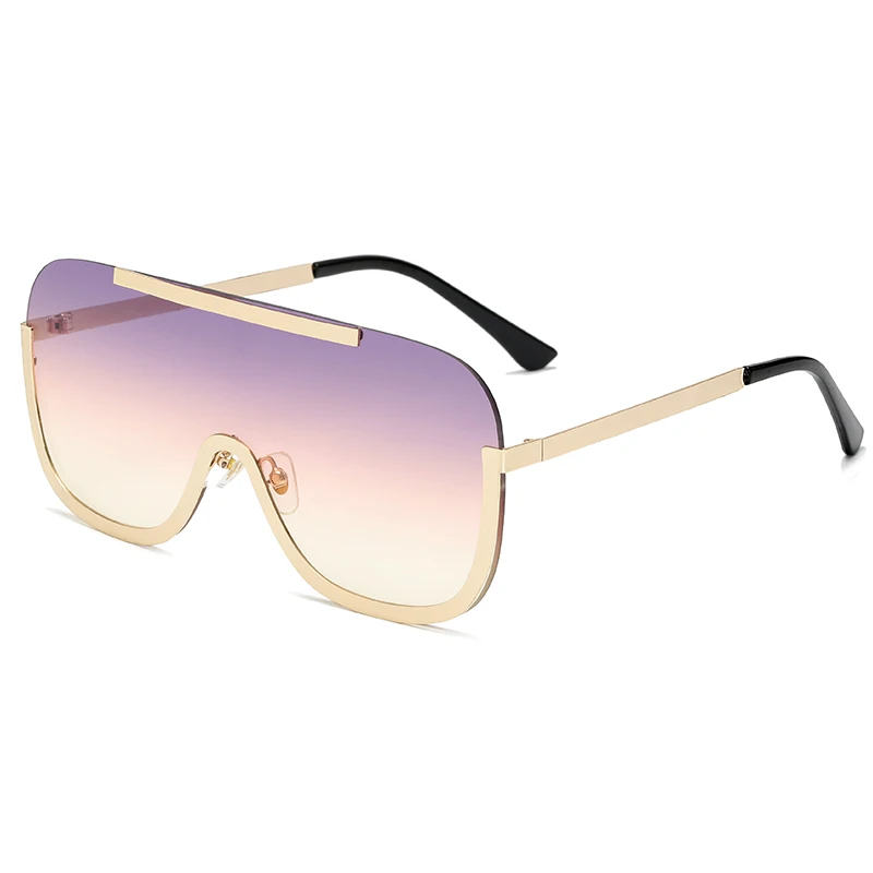 

Womens Trendy Sun Glasses Women's Luxury Women Unique And Stylish Square Rimless Oversized Sunglasses