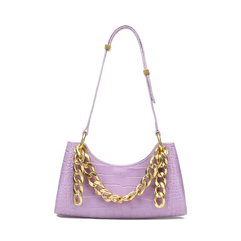 

2021 New Fashion Summer Underarm Baguette Bags Genuine Leather Shoulder Handbags For Women, Black, white, yellow, purple, brown