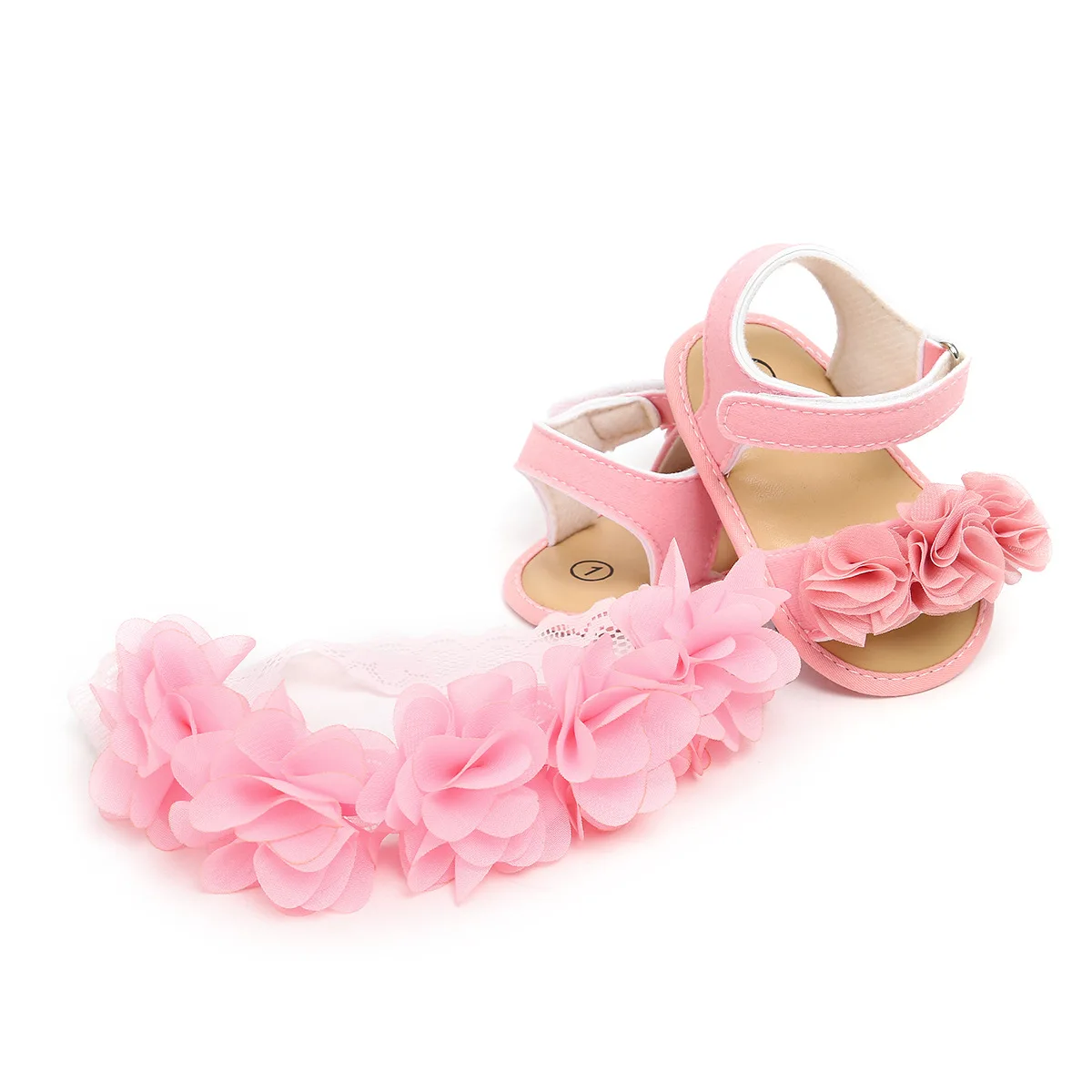 

Summer Style Newborn Rose Sandals For Babies Girls Set