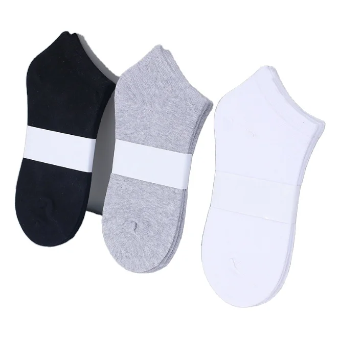 

Cheapest Breathable Wholesale cheap pure color Polyester and cotton men Ancle socks, Mixed