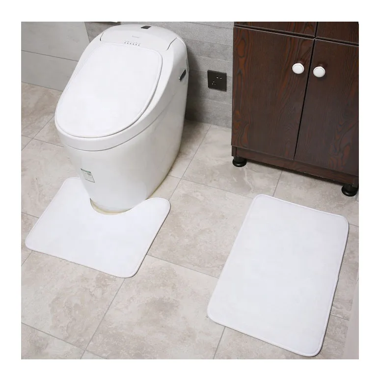 

One toilet three-piece carpet bathroom floor mat Microfiber Digital Print door mat amazon stock, Customized color