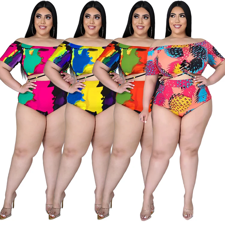 

AP7015 Sexy Print 2 Piece Swimsuits For Women Plus Size Bathing Suits Swim Suit Set