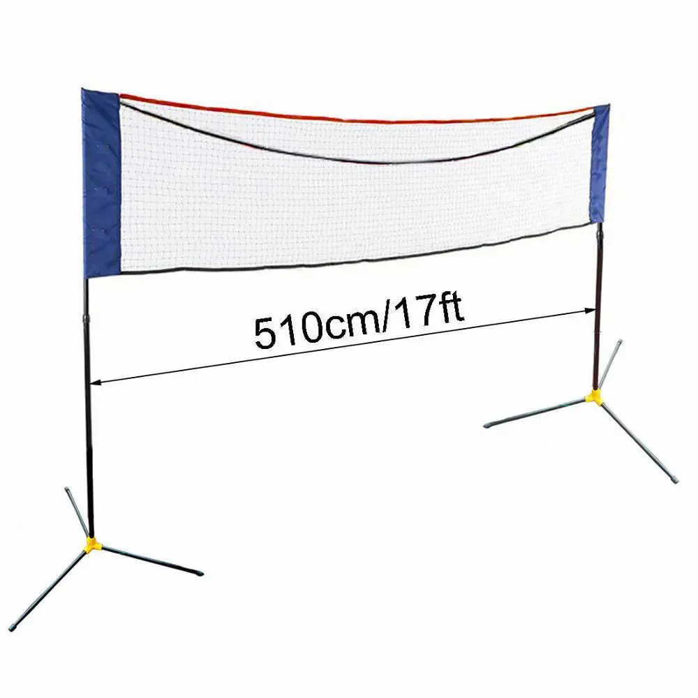 

Hot selling custom indoor adjustable foldable portable nylon badminton net, Customize color