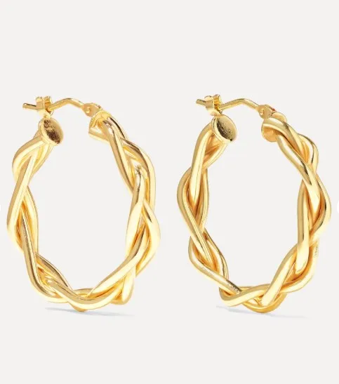 

Wholesale Women Accessories 18K Gold Plated In Stainless Steel Twist Hoop Earrings For 2021 New Design, Gold,rose gold,black and silver