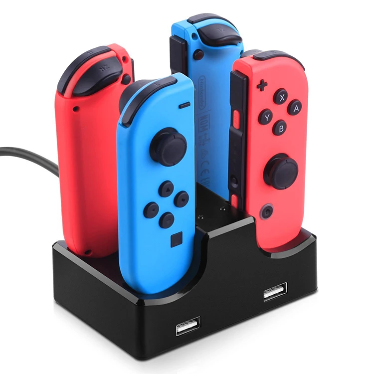 

For Nintendo Switch 4 In 1Joy Con Controller Charger Charging Dock Station, Black
