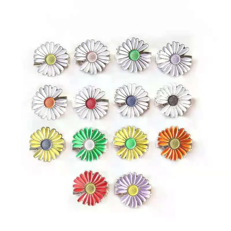 

Newest Fashion Daisy Metal Magnetic Shoe Buckle Colorful Elastic Shoelace DIY on Sale, Picture