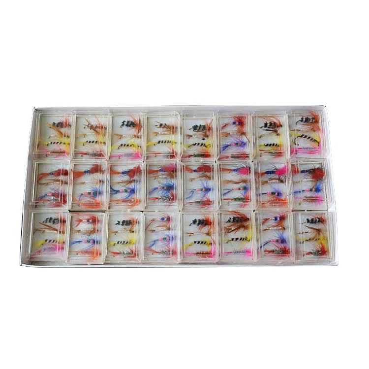 

Super low price promotion Insect Bait 96pcs/sets Mix Trout Bass Fishing Tackle Fly Fishing Flies Lures Dry Wet Fishing Lure, Picture
