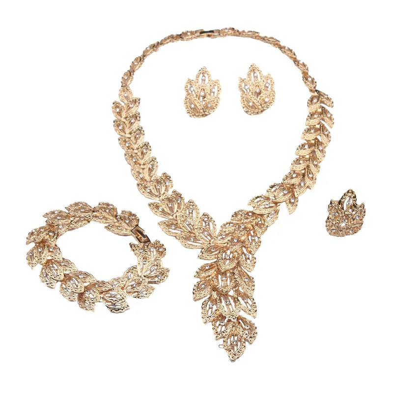 

India Wedding Jewelry set Wholesale Latest Luxury Style Jewelry Set with 18K Gold Plated XLNK66, As photo