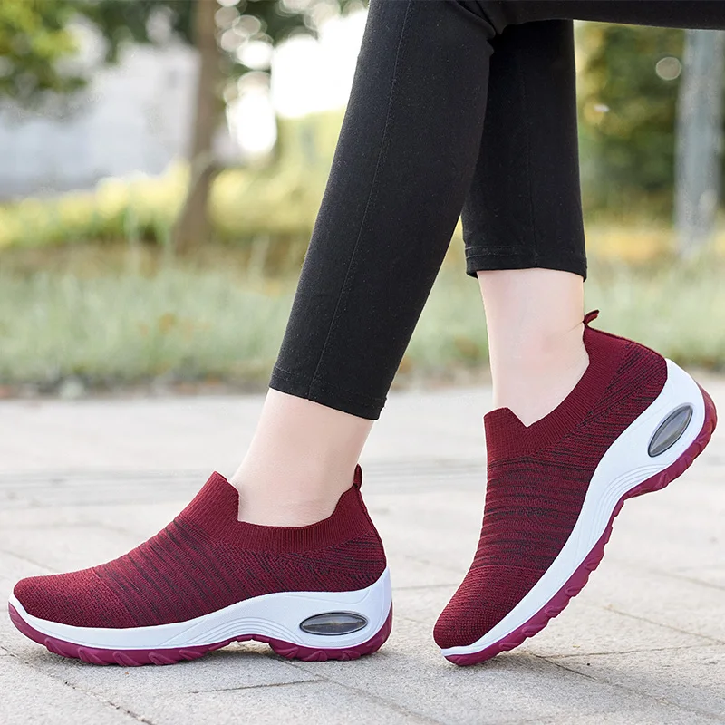 

Professional Custom Casual Knitted Sock Sneakers for Girls Breathable Daily Casual Shoes Walking Style Shoes, Customized color