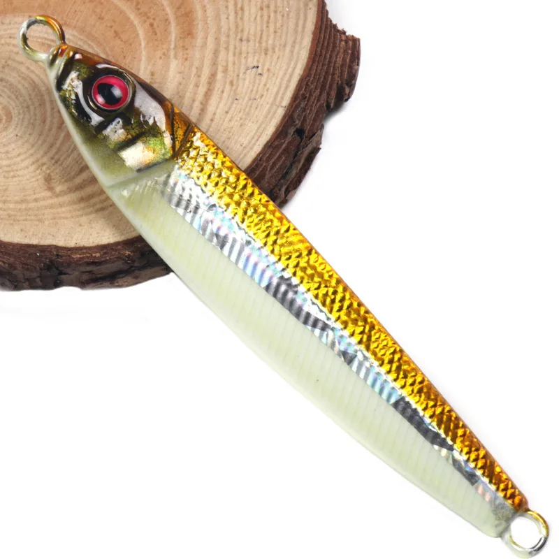 

High quality luminous jigging fishing lure gold fishing accessories for sea fishing