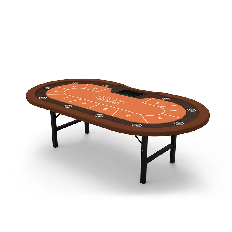 

YH Bargain Oval Casino Poker Club Texas Hold'em Table With Foldable Legs With Cup Holders