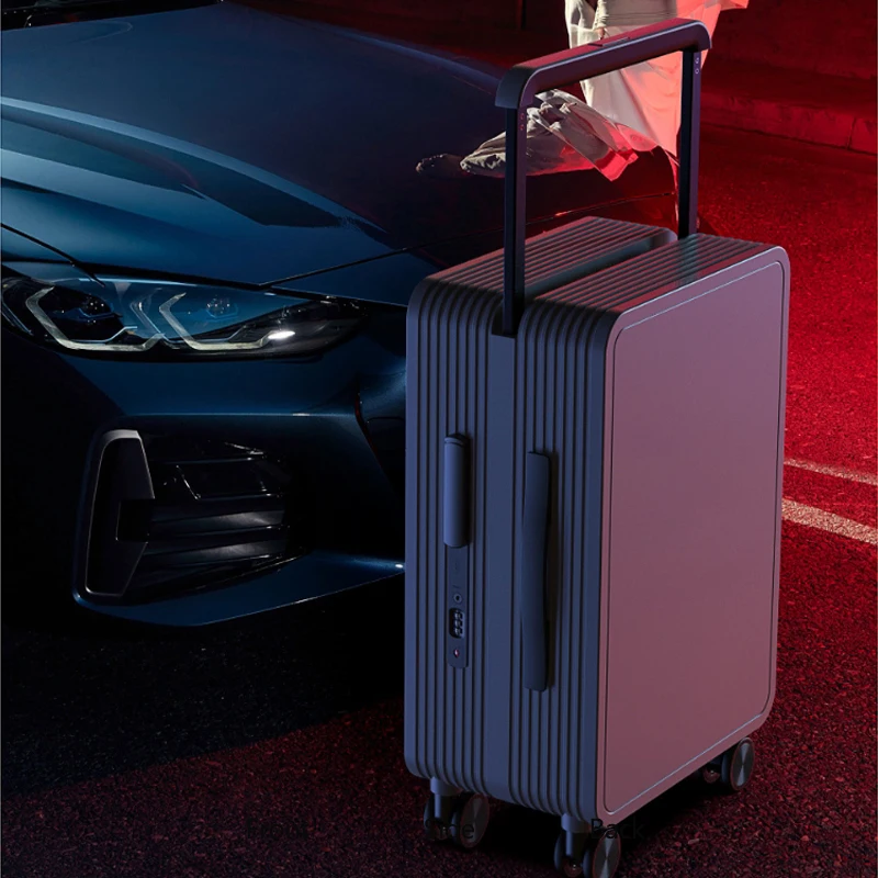 

Bulk Wholesale Guangzhou Travel Luggage 2020 suitcase with ride with TSA lock and wide trolley, Red or customized color