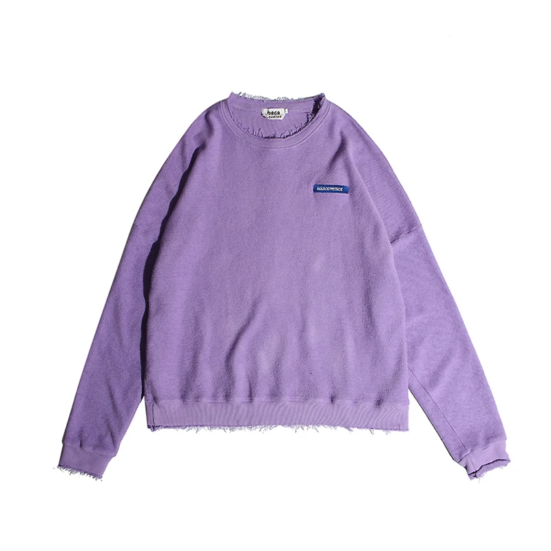 Cheap Price Soilded Color Loose Hip Hop Spring Knitted Men Sweater