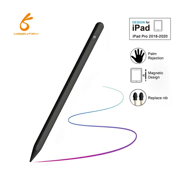 

Custom P3 pro tablet capacitive active stylus touch pencil s pen with stylus palm rejection for Apple ipad touch screen, White & black