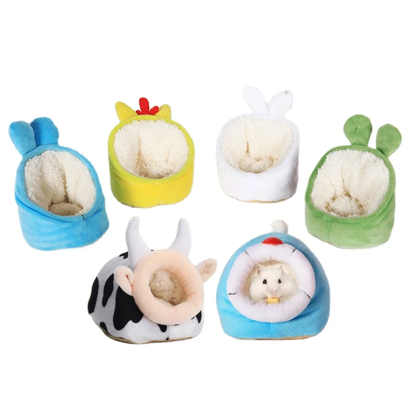 

Pet hamster Bed Luxury Linen Accessories winter nest for small pet Guinea pig cotton house