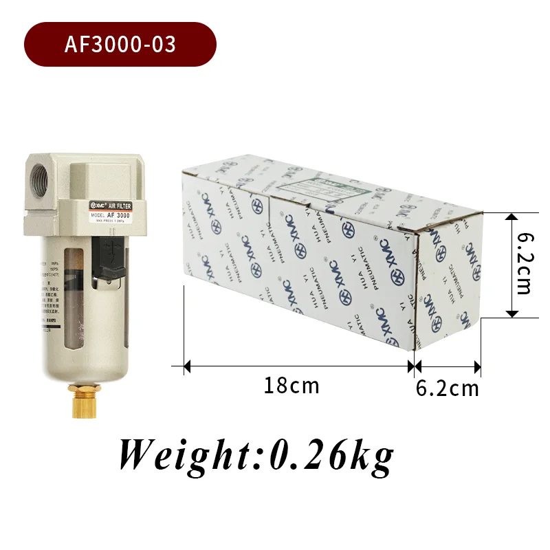 Air Filter 3/8\" AF3000-03 Air Compressor Inline Drain Filter Moisture Separator 