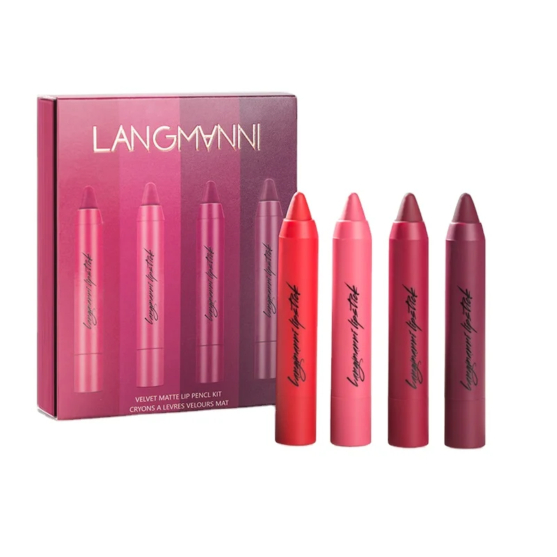 

Langmanni Four-pack Lipstick Set Matte Moisturizing Lipstick Pen